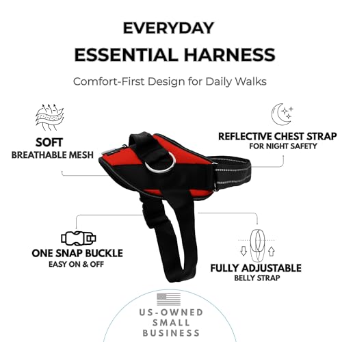Essential Dog Harness (Mustang Red / XS)