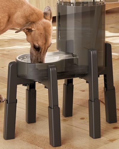 Dog Water Dispenser Stand (H: 7.09-11.42''; W: 6.1 x 9.8'' - 8.5 x 14.57'')