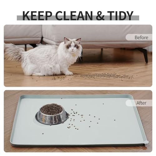 Silicone Pet Feeding Mat (Mist / 28" x 18")