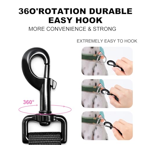 Heavy Duty Dog Leash with Soft Padded Handle (Pink-B)