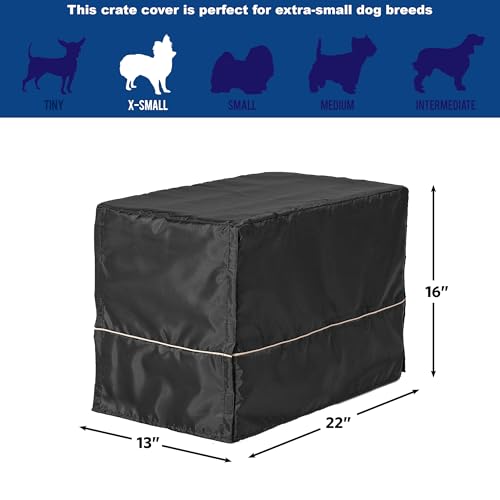 XS Dog Crate Cover (Black / 22.0"L x 13.0"W x 16.0"H)