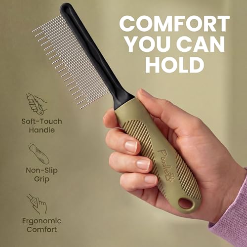 Poodle Grooming Comb (Green / Detangling Pet Comb)