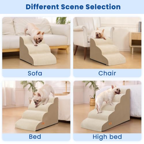 Dog Steps for Bed and Couch (Khaki)