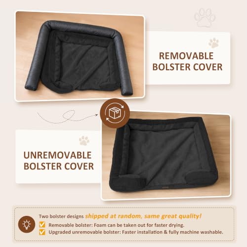 Waterproof Orthopedic Dog Beds for Large Sized Dog (35.0"L x 22.0"W x 7.0"Th / Black)