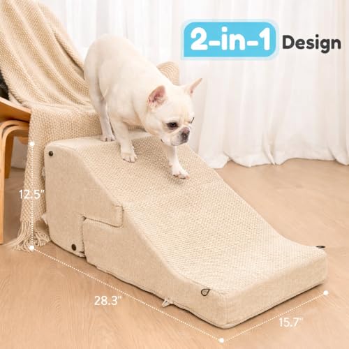 3 Step Dog Stair and Ramp for Small Dogs and Cats