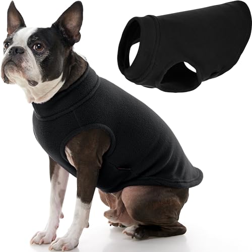 Stretch Fleece Vest Dog Sweater (XX-Large Length (18.5") / Black)