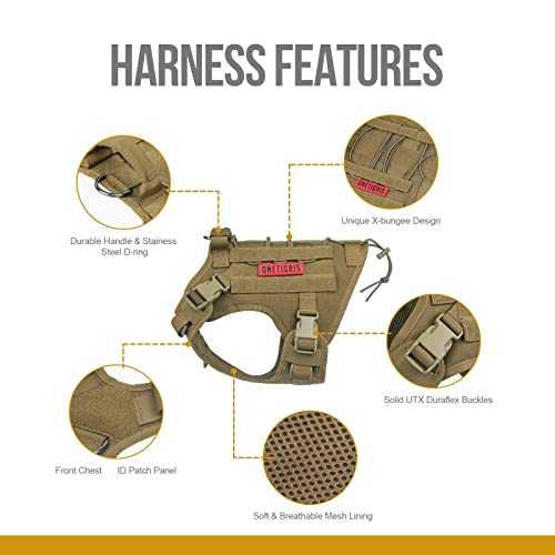 Tactical Dog Harness with Handle No (XX-Small / Brown)