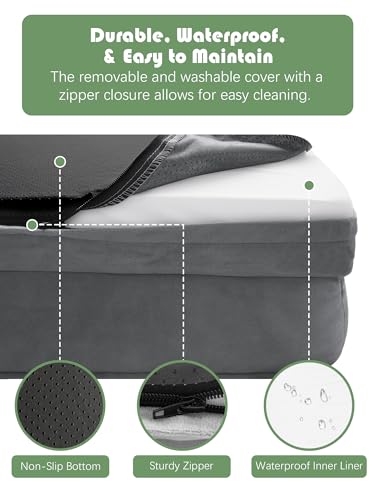 Orthopedic Dog Bed with Sides (42.0"L x 32.0"W x 6.5"Th / Grey)