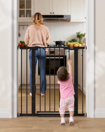 27 36.6 in Wide x 35.5 in High Extra Tall Baby Gate (Black / 27-36.6"W x 35.5"H)