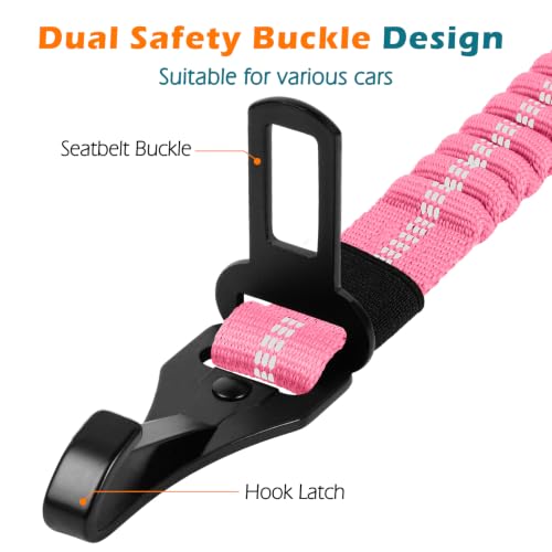 Dog Seat Belt for Car (Pink / 1 Pack)