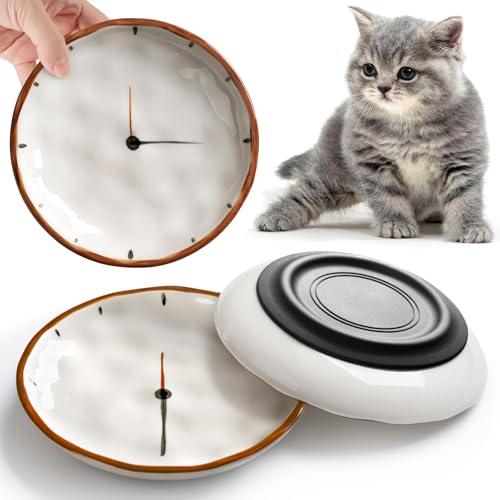 Clock Cat Food Bowl (Clock-3 Pack)