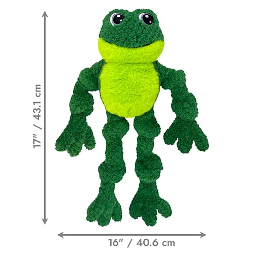 Floppy Knots Rope and Plush Dog Toy (Frog)
