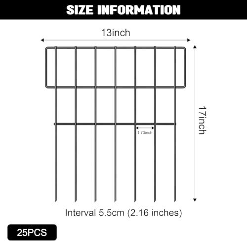 25 Pcs Animal Barrier Wire Fence Garden Fencing Animal Barrier