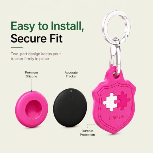 Dog Tracker with Apple Find My (Rose Red)