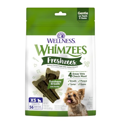 Wellness WHIMZEES Freshzees Natural Dog Dental Treat (56 Count (Pack of 1))