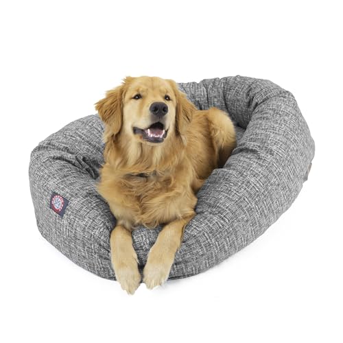 Bagel Calming Dog Bed 32 in Medium (Palette Heathered Light Black)
