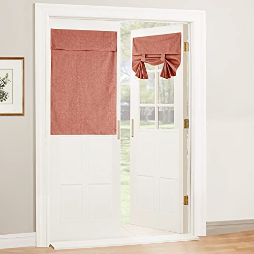 100% Blackout Curtains for Small Window (Brick Red / 30"W x 40"L (Pack of 1))