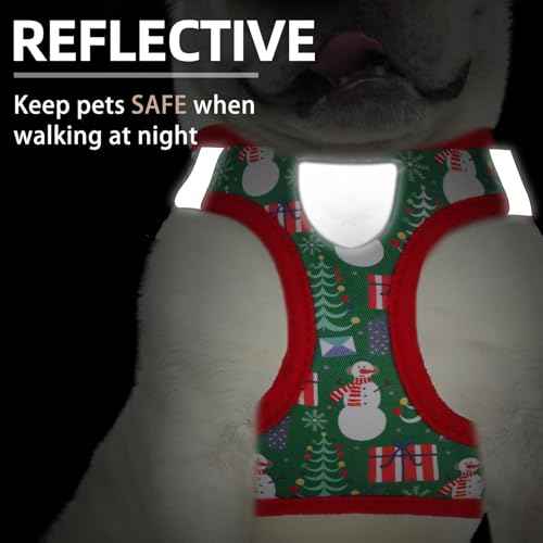 Christmas Dog Harness (Christmas Red / XL (CHEST 20"-22"))