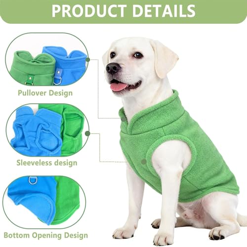 2 Pack Large Dog Sweater (blue,green / XXX-Large(37-49lbs))