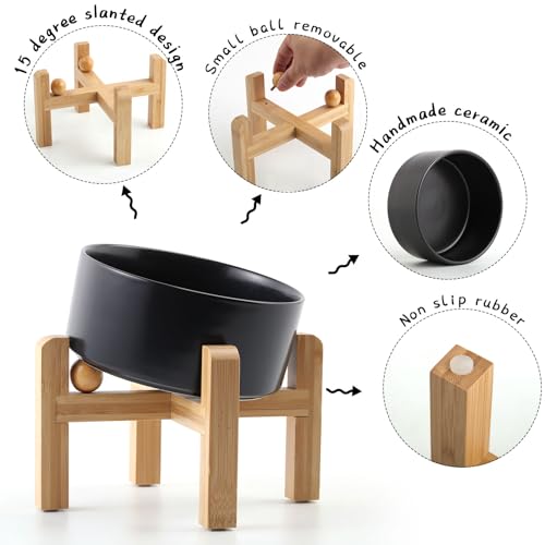 Black Elevated (Black / 3.6 CUPS - Medium Dog Bowls)