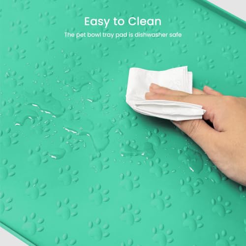 Dog Food Mat Anti (19.4" x 9.8"-2PCS / Green)