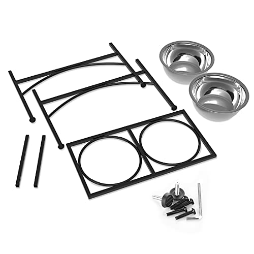 Elevated Dog Bowls for Large Dogs (Black Large)