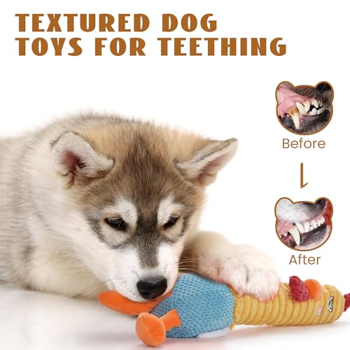3 in 1 Rip and Reveal Chicken Dog Toy (Squeaky Chicken)