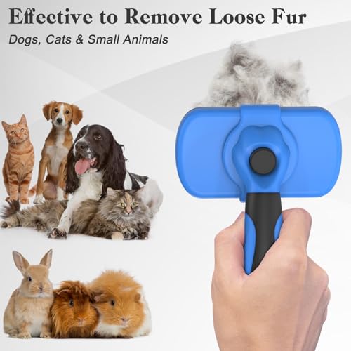 Self Cleaning Slicker Brush (Blue)