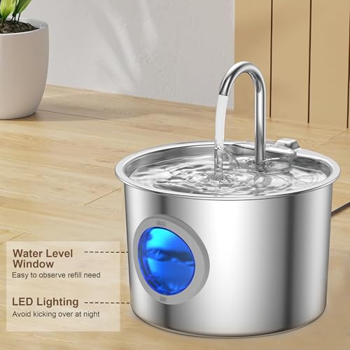 Cat Water Fountain Advanced 304 Stainless Steel 2.2L