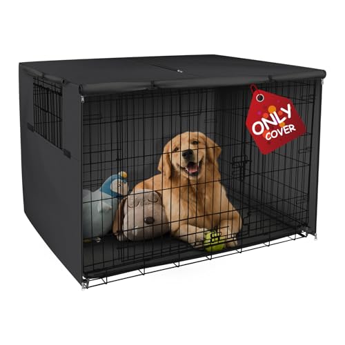 Dog Crate Cover (Black / 48.0"L x 30.0"W x 33.0"H)