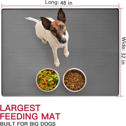 48" x 32" Largest Pet Food Mat (Dark Green / 48"L x 32"W)