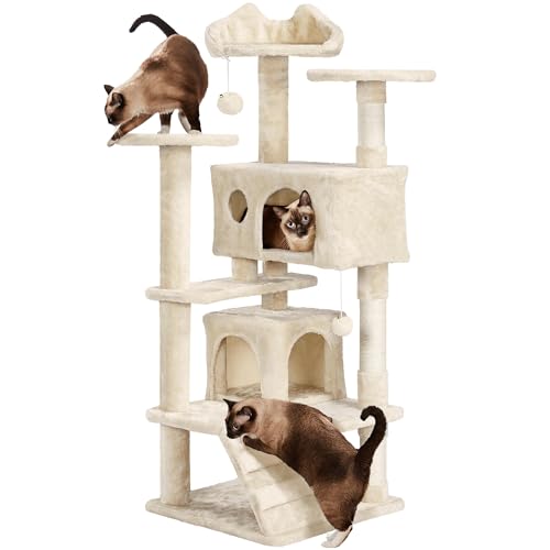 54in Cat Tree Tower (Beige / 54in)