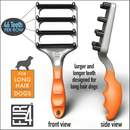 deShedding Dog Brush for Long Hair Dogs (Long Hair)