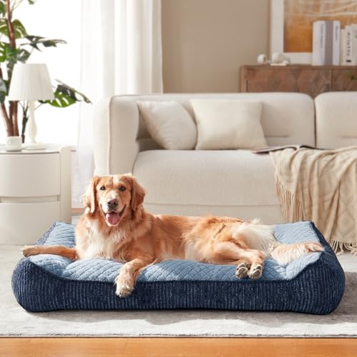 XL Orthopedic Dog Bed for Large Dogs (XL Plus(45"L x 32"W x 9.5"Th) / Blue)