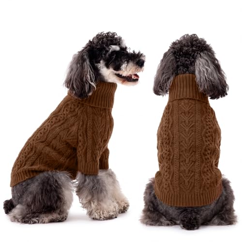 Dog Sweater for Large Dogs (L / Coffee Brown)