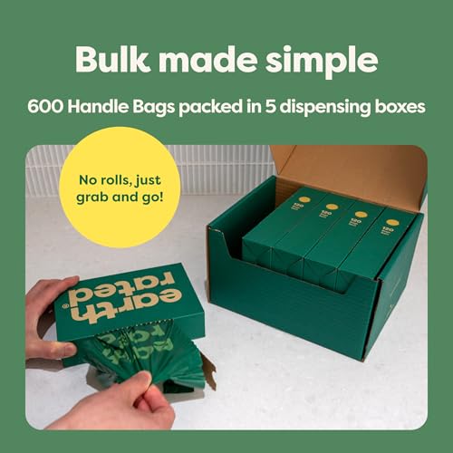 Dog Poop Bags for Dogs (600 Handle Bags (Box) / Unscented)