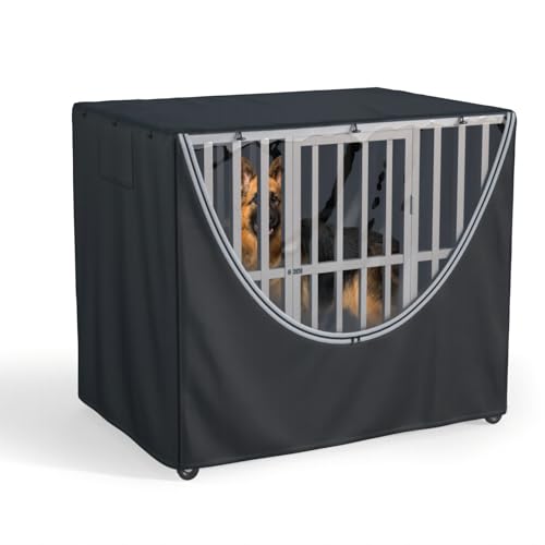 Dog Cage Cover Fits Metal Dog Cages All (Black / 38"L x 26.3"W x 31"H)