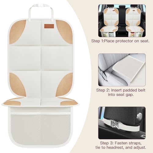 2 Pack in Gift Box Car Seat Protector (Box-Beige Brown / 2PS-Box)