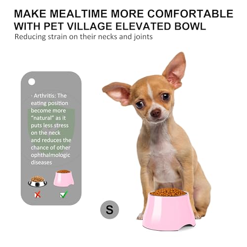 Dog Bowls Cone Friendly Non Slip Single Dog Bowl with Stainless Steel Inner (Small(1 Cup) / Pink)