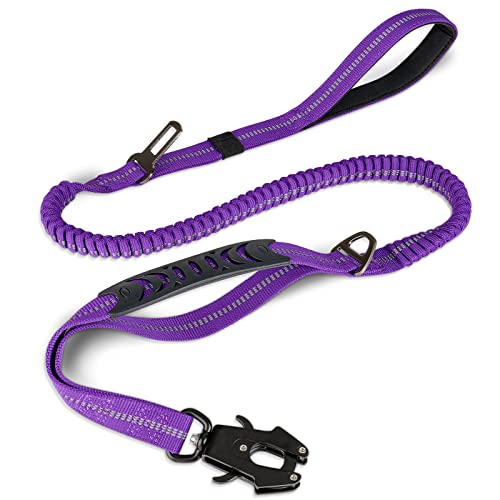 Tactical Bungee Dog Leash (Purple)
