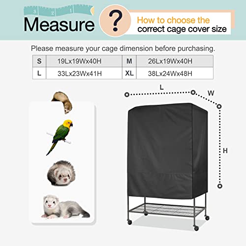 Pet Cage Cover (Medium / Black)