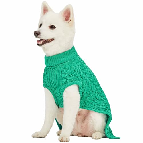 Dog Sweater Award Winning Dog Christmas Sweater for Large Breeds (18 inch (Pack of 1) / Emerald)