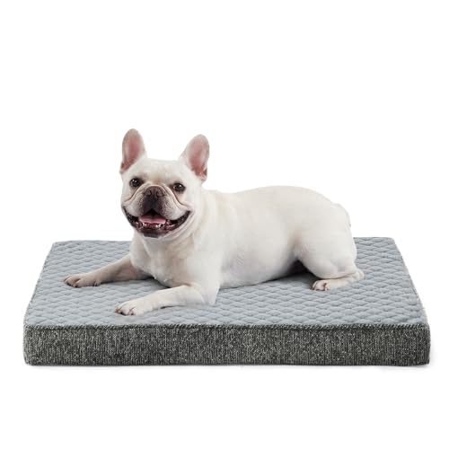 Orthopedic Dog Bed for Small Dogs (S(23"x17") / Light Grey)