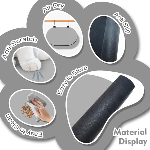 Dog Feeding Mat 24''x16'' (24''x16'' / Light Gray)