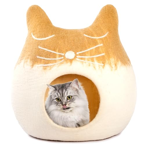 Luxurious Merino Wool Cat Cave (Brown Fox)