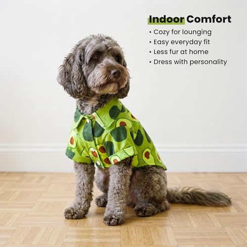 Avocado Hawaiian Dog Shirt (Medium / Avocado)