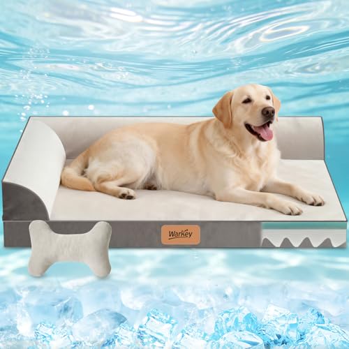 Large Dog Bed with Cooling Gel Memory Foam (Large)
