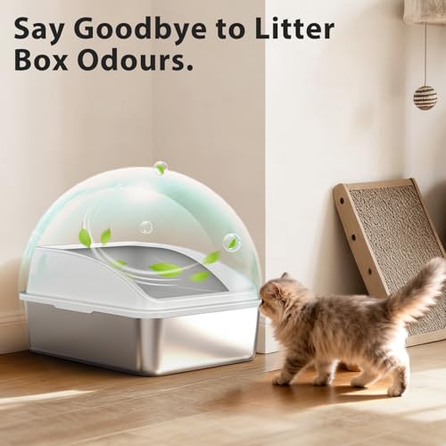 Stainless Steel Litter Box (Silver Grey / Small)