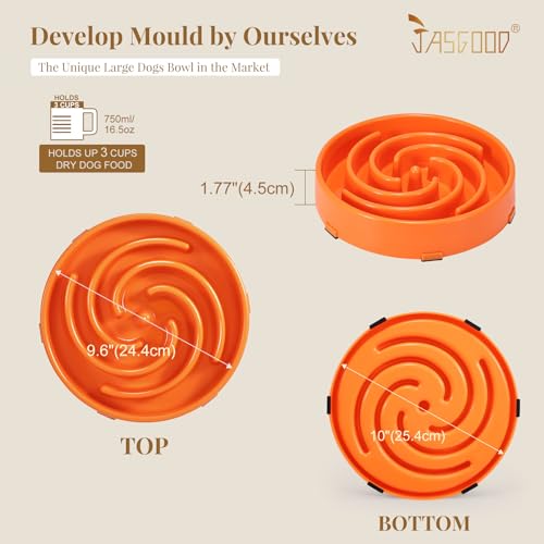 Slow Feeder Dog Bowl (Large / Q-orange)