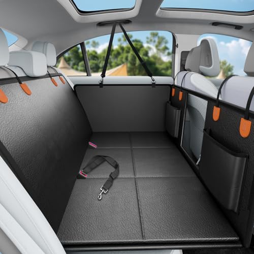 Dog Car Seat Cover for Back Seat (Matte Black / L - For Cars/SUV/ Sedans/MPV)